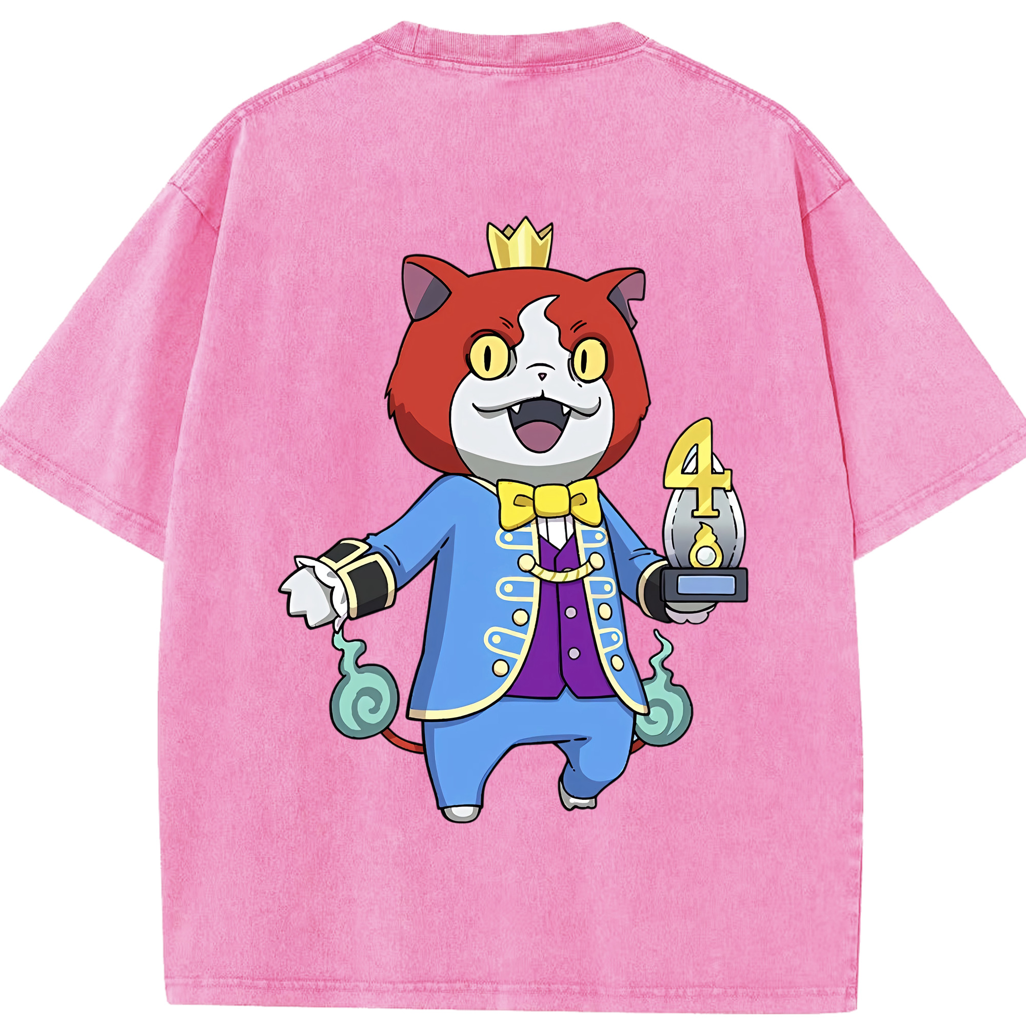 （画像用） 妖怪ウォッチ Yo-kai Watch 綿100% ヴィンテージ風 半袖Tシャツ（背面プリント）